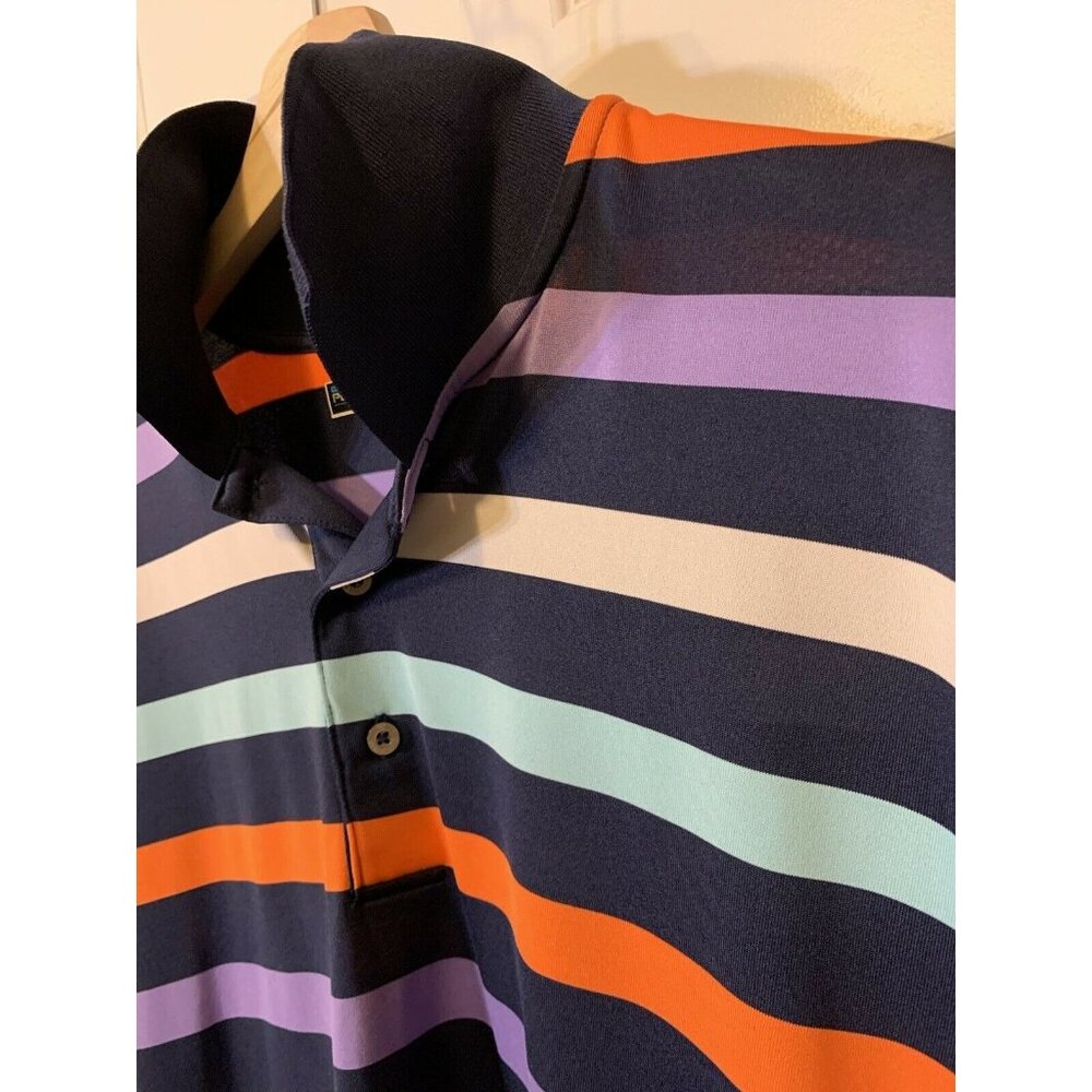 Roundtree & Yorke Performance polo Men’s‎ Sz XL Striped Multicolor
